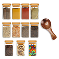 Spice Jars with Airtight Bamboo Lid | Seasoning Containers